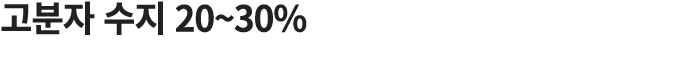고분자 수지 20~30%
