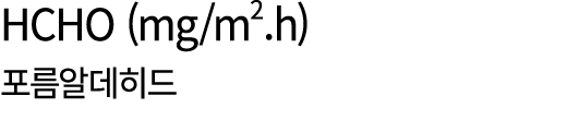 HCHO (mg/m2.h) 포름알데히드