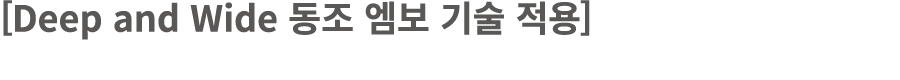 [Deep and Wide 동조 엠보 기술 적용]