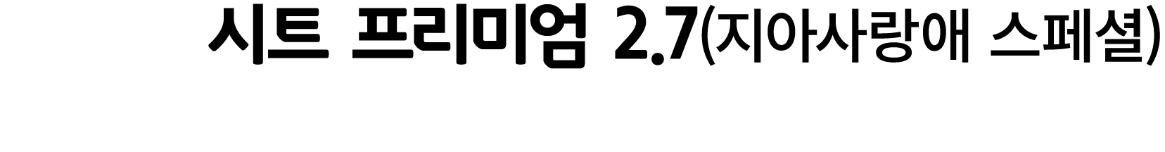 시트 프리미엄 2.7(지아사랑애 스페셜)